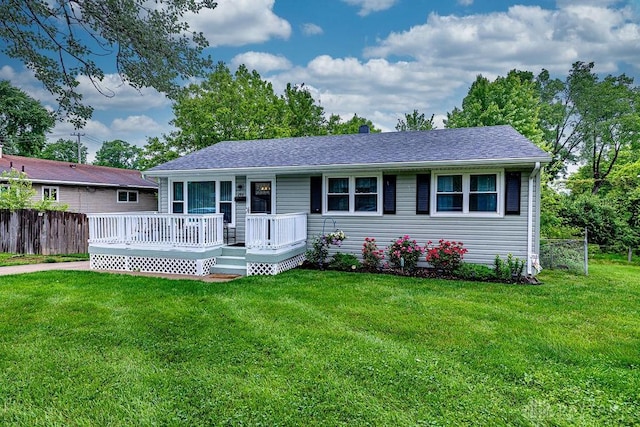 286 Chamberlin Dr, Hamilton, OH 45013 - ranch-style house with roof with shingles and a porch