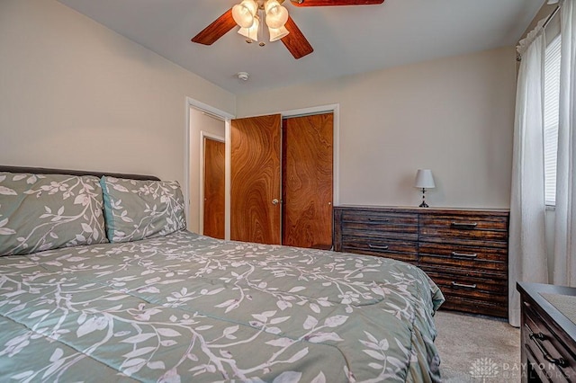 286 Chamberlin Dr, Hamilton, OH 45013 - carpeted bedroom with a closet and a ceiling fan