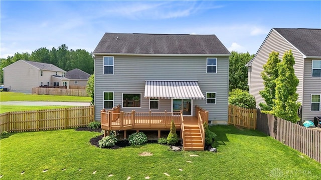 109 Waterford Blvd, Fairborn, OH 45324 - rear view of property featuring a wooden deck and a fenced backyard