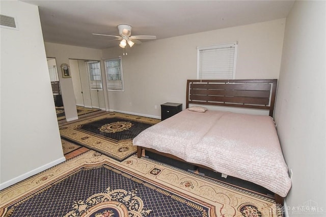 1629 Cohasset Dr, Anderson Twp, OH 45255 - bedroom with baseboards, ceiling fan, and a closet