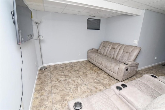 1629 Cohasset Dr, Anderson Twp, OH 45255 - sitting room with a paneled ceiling, baseboards, and tile patterned flooring