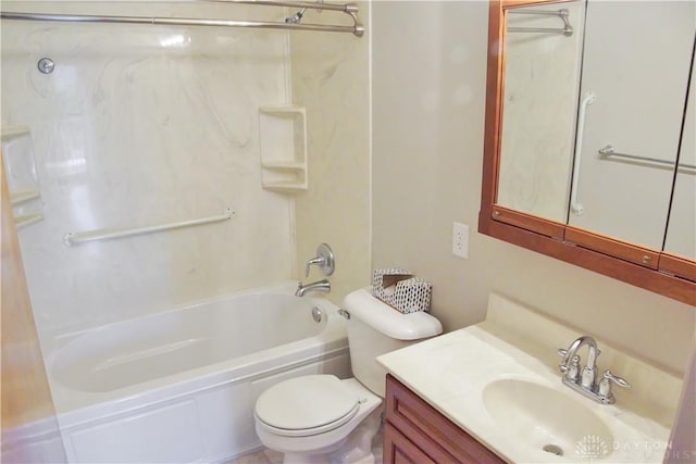 3145 Mohican Ave, Kettering, OH 45429 - bathroom featuring toilet, bathtub / shower combination, and vanity