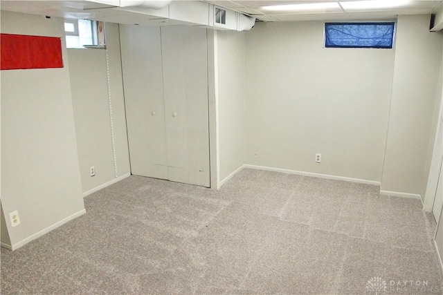 3145 Mohican Ave, Kettering, OH 45429 - basement with carpet and baseboards