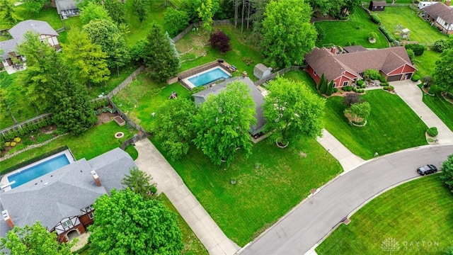 360 Merrick Dr, Beavercreek, OH 45434 - aerial view of residential area with a pool area