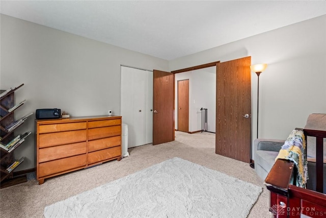 360 Merrick Dr, Beavercreek, OH 45434 - bedroom with light colored carpet and a closet