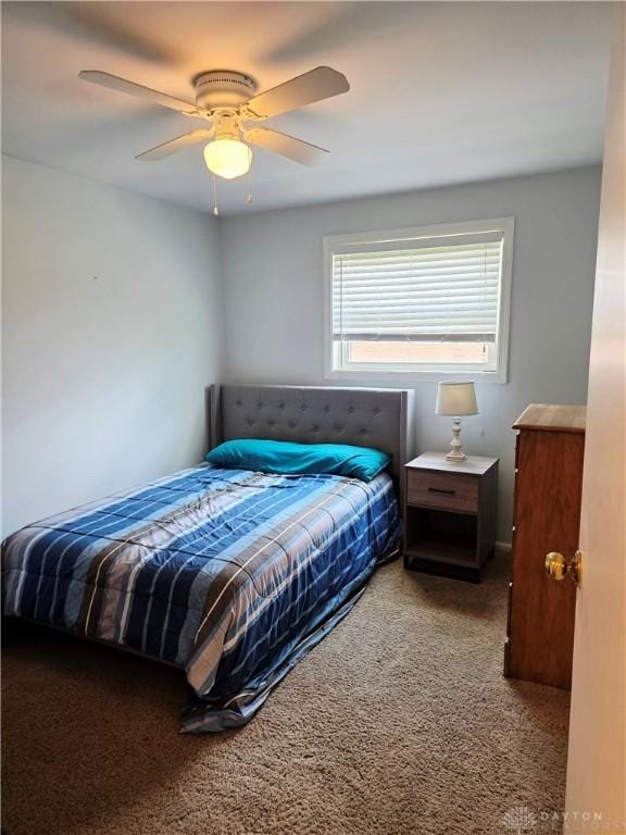 1008 Terracewood Dr, Englewood, OH 45322 - carpeted bedroom with a ceiling fan