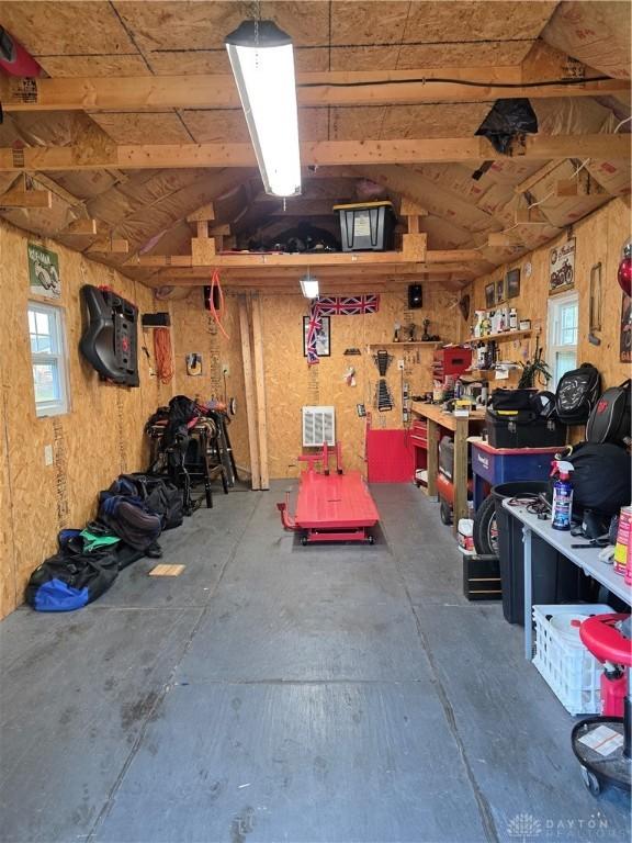 1008 Terracewood Dr, Englewood, OH 45322 - basement featuring a workshop area and healthy amount of natural light