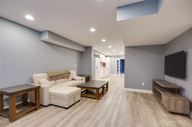 4037 Andora Blvd, Amelia, OH 45102 - living room featuring light wood-style flooring, recessed lighting, and baseboards