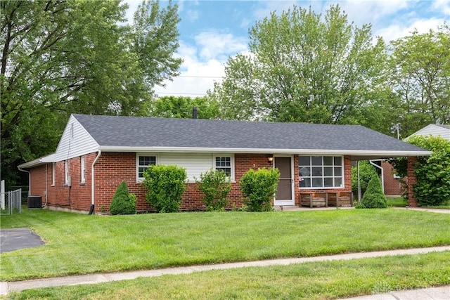 520 Buttercup Ave, Vandalia, OH 45377 - ranch-style house featuring brick siding, a front lawn, and a shingled roof