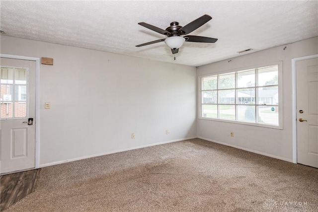 520 Buttercup Ave, Vandalia, OH 45377 - carpeted spare room featuring ceiling fan and a textured ceiling