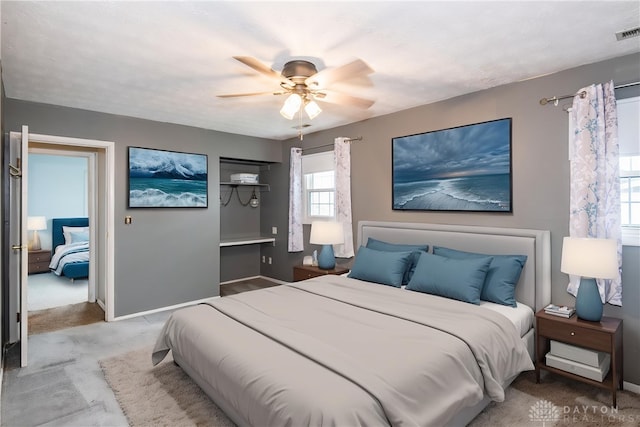 520 Buttercup Ave, Vandalia, OH 45377 - carpeted bedroom with baseboards and ceiling fan
