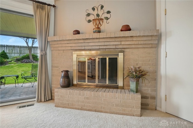 348 Cambridge Dr, Fairborn, OH 45324 - detailed view of carpet and a fireplace