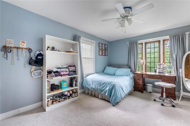 54 Beverly Pl, Oakwood, OH 45419 - carpeted bedroom featuring baseboards and a ceiling fan