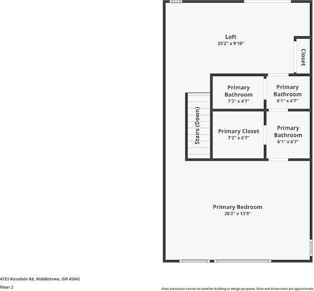 4723 Rosedale Rd, Middletown, OH 45042 - floor plan / room layout