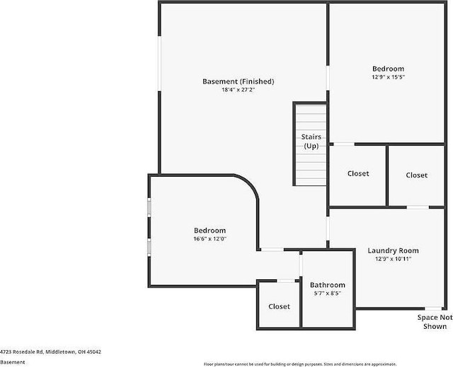 4723 Rosedale Rd, Middletown, OH 45042 - property floor plan