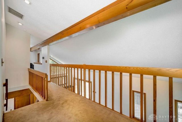 4723 Rosedale Rd, Middletown, OH 45042 - hall featuring carpet flooring, lofted ceiling, and recessed lighting