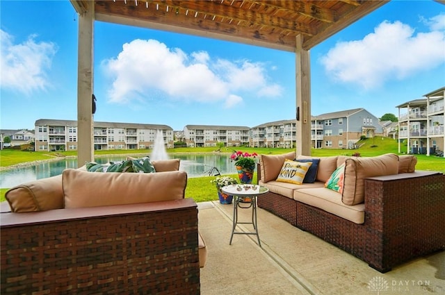 5 Old Pond Rd, Springboro, OH 45066 - view of patio with an outdoor living space and a residential view