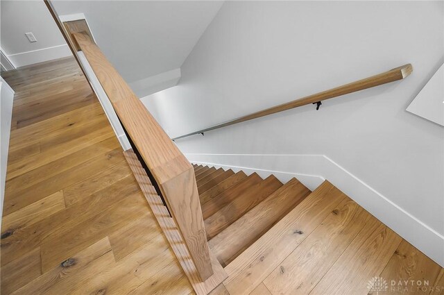 1000 Paradrome St, Cincinnati, OH 45202 - staircase with wood finished floors