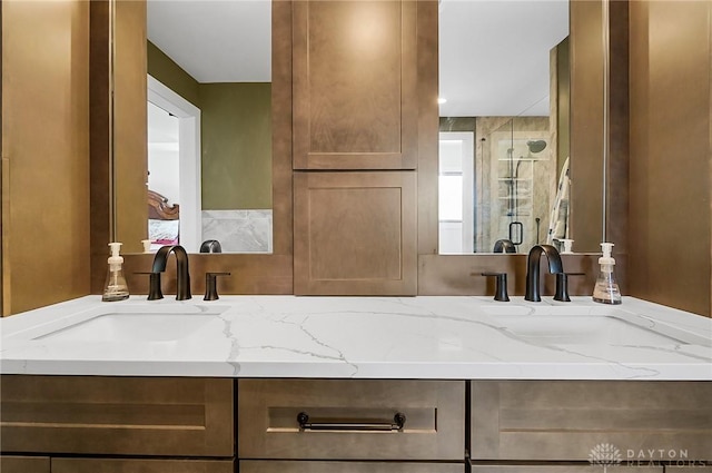 1000 Paradrome St, Cincinnati, OH 45202 - bathroom with double vanity and a shower stall