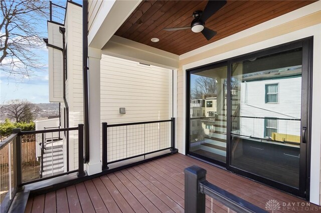 1000 Paradrome St, Cincinnati, OH 45202 - deck with a ceiling fan