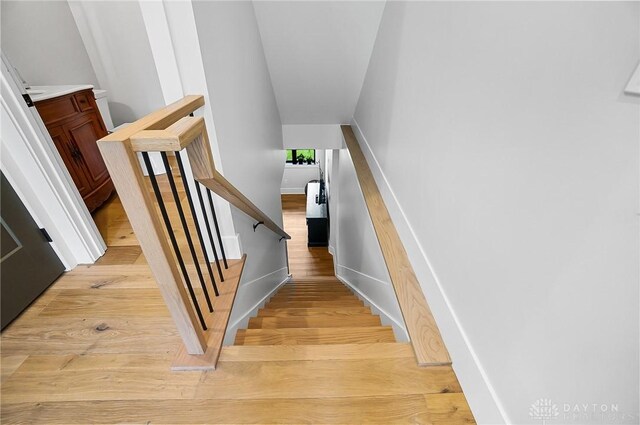 1000 Paradrome St, Cincinnati, OH 45202 - stairs with wood finished floors and baseboards