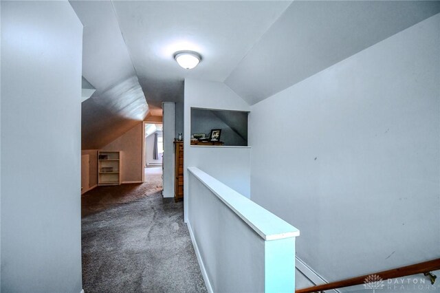 200 Maysfield Rd, Oakwood, OH 45419 - hall featuring an upstairs landing, lofted ceiling, and carpet floors