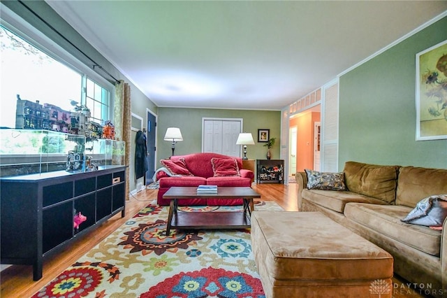 200 Maysfield Rd, Oakwood, OH 45419 - living area with wood finished floors and crown molding