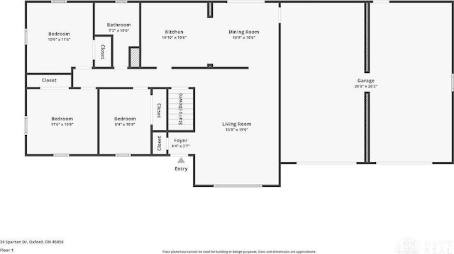 39 Spartan Dr, Oxford, OH 45056 - home floor plan
