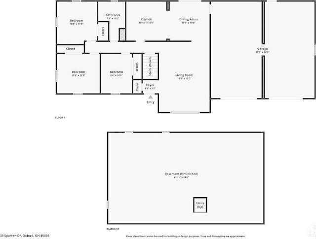 39 Spartan Dr, Oxford, OH 45056 - property floor plan