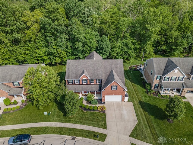 8730 Dowd Ct, Washington Twp, OH 45458 - aerial view of property and surrounding area featuring a forest