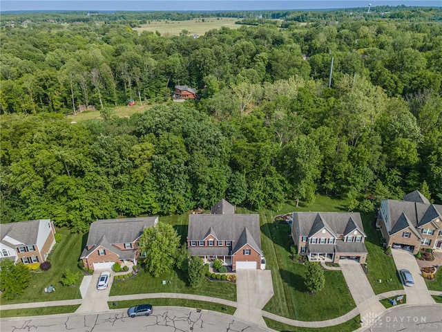 8730 Dowd Ct, Washington Twp, OH 45458 - aerial view of property's location featuring a heavily wooded area and nearby suburban area