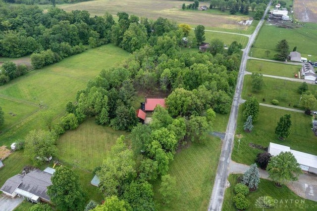5565 Short Rd, New Carlisle, OH 45344 - aerial overview of property's location with rural landscape and agricultural land