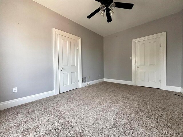 142 W Church St, Xenia, OH 45385 - empty room with ceiling fan, carpet, and baseboards