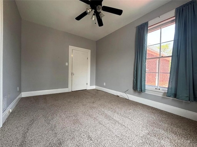 142 W Church St, Xenia, OH 45385 - carpeted empty room featuring baseboards and ceiling fan