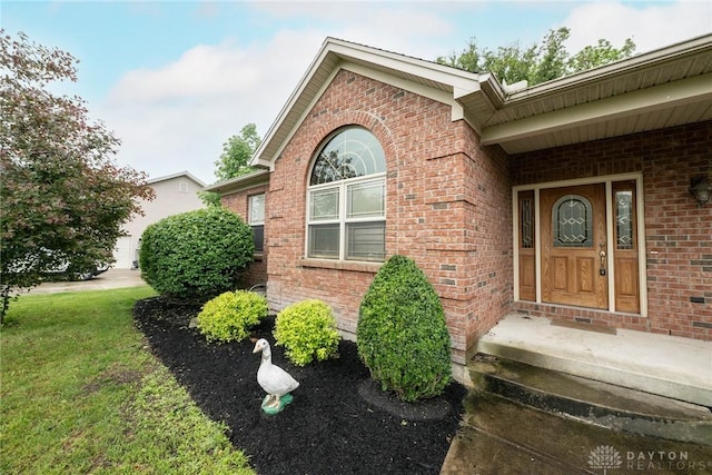 9062 Adam Ln, Waynesville, OH 45068 - doorway to property with brick siding