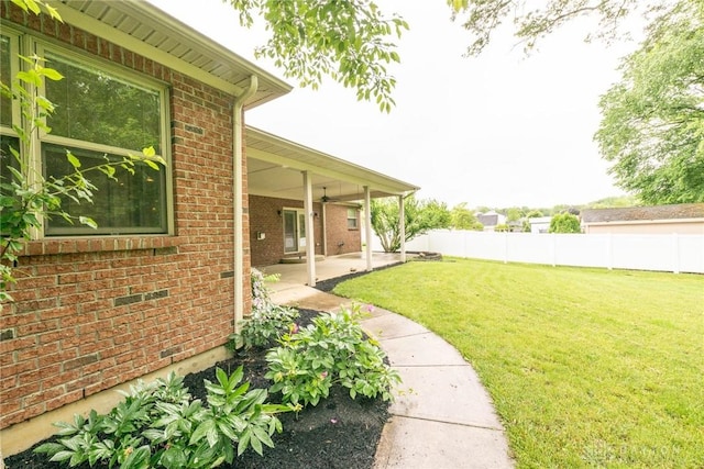 9062 Adam Ln, Waynesville, OH 45068 - view of yard featuring ceiling fan and a patio area