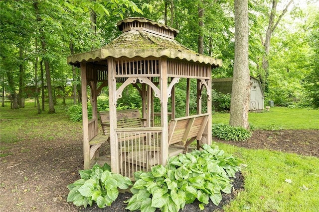 9062 Adam Ln, Waynesville, OH 45068 - view of yard with a gazebo