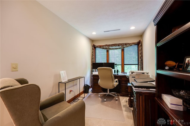 1211 Runnymede Rd, Oakwood, OH 45419 - home office featuring recessed lighting and light carpet