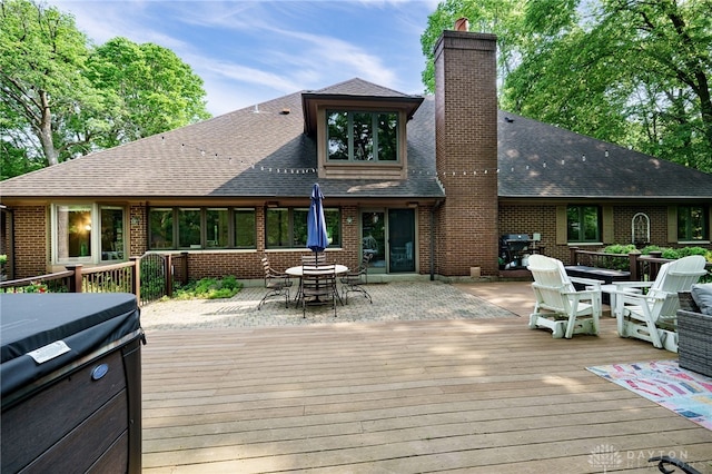 1211 Runnymede Rd, Oakwood, OH 45419 - wooden terrace with outdoor dining area