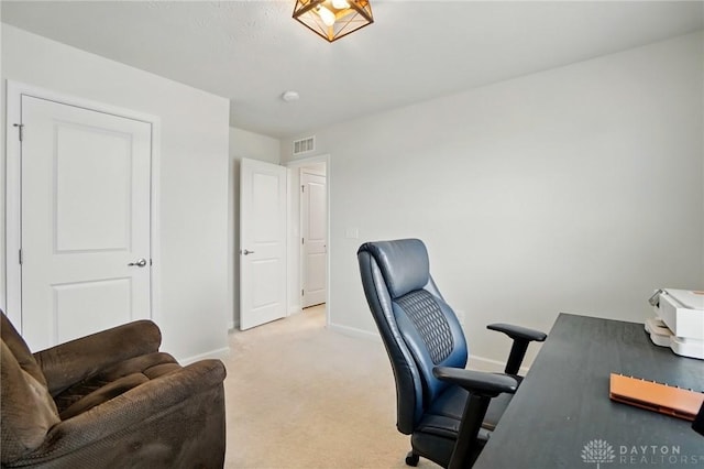 2550 Bellevue Dr, Batavia, OH 45103 - office area featuring baseboards and light colored carpet
