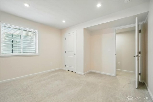 2550 Bellevue Dr, Batavia, OH 45103 - unfurnished bedroom featuring light colored carpet, recessed lighting, and baseboards