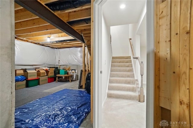 2550 Bellevue Dr, Batavia, OH 45103 - unfinished basement with stairway