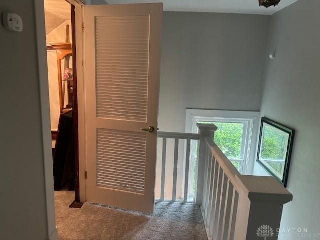 224 S Wolf Creek St, Brookville, OH 45309 - hallway featuring carpet