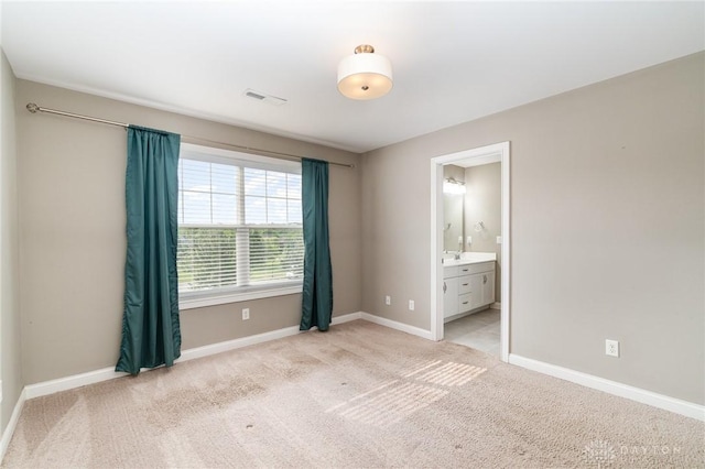 5411 Whispering Brook Ct, Liberty Twp, OH 45011 - unfurnished bedroom featuring light carpet, baseboards, and ensuite bathroom