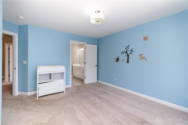 5411 Whispering Brook Ct, Liberty Twp, OH 45011 - unfurnished bedroom with light carpet and baseboards