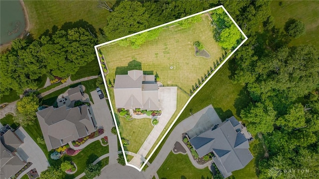 5411 Whispering Brook Ct, Liberty Twp, OH 45011 - aerial view of property and surrounding area with property parcel outlined