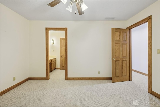 4384 New Market Banta Rd, Lewisburg, OH 45338 - unfurnished room with light carpet, ceiling fan, and baseboards