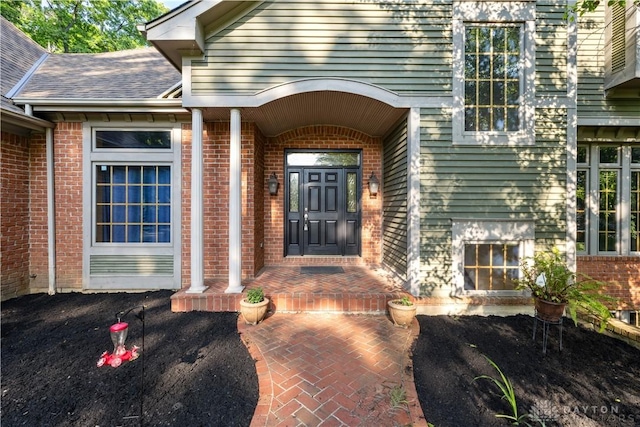 4384 New Market Banta Rd, Lewisburg, OH 45338 - doorway to property with brick siding