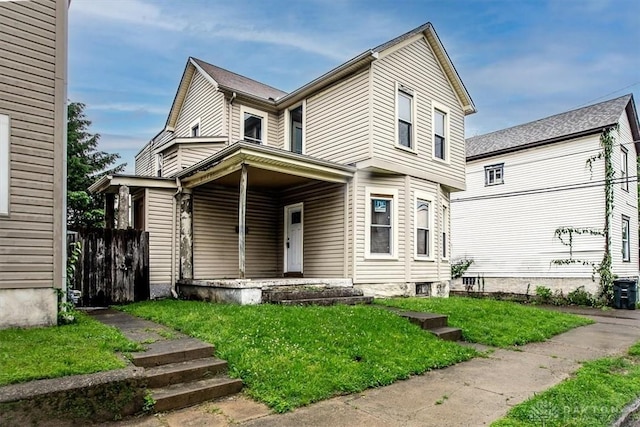 150 S Mcgee St, Dayton, OH 45403 - view of front of property with covered porch and a front yard