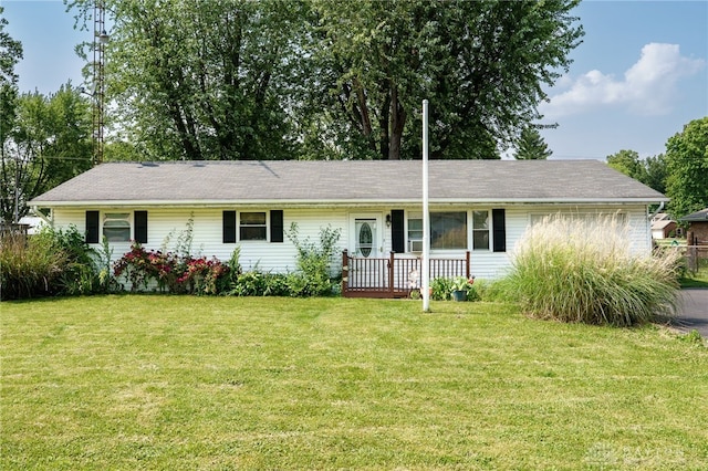 3726 Shawnee Trl, New Jasper Twp, OH 45335 - ranch-style house featuring a front yard and a porch